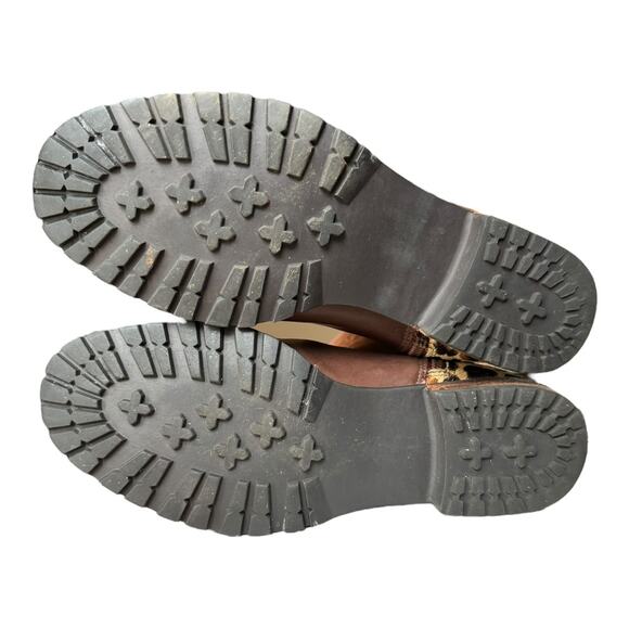 Steve Madden Denmar Studded Leather leopard print Brown Boots size 7 - Picture 8 of 14